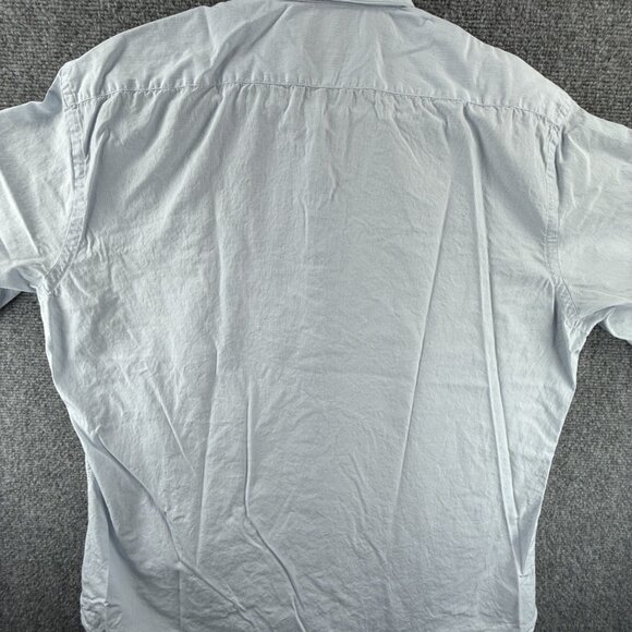 Faconnable 17 Check Blue Button Up Men Shirt French Long Sleeve Spread Adult - Picture 14 of 14